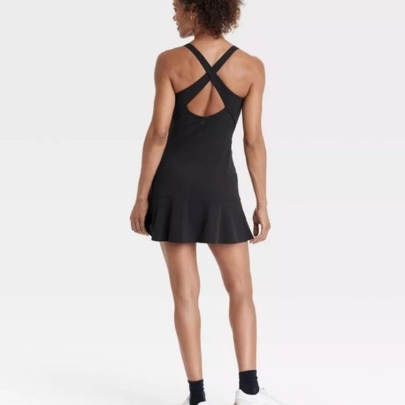 All In Motion Women's Everyday Soft Double V Active Dress Black - Picture 1 of 3